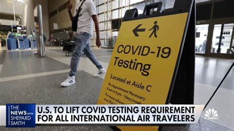 COVID testing requirement to fly to the U.S. will be dropped